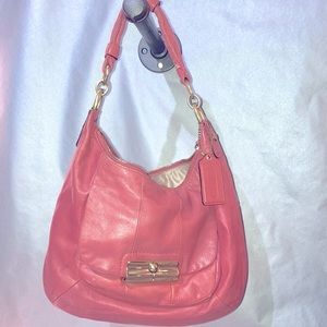 COACH KRISTIN LEATHER SHOULDER HOBO BAG